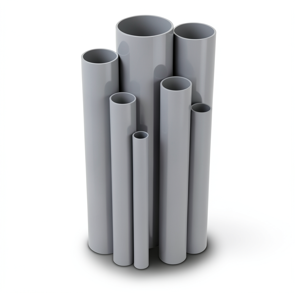 UPVC Pipes 4 Inch Thickness 8.46 mm Pressure 21.7 Bar Gray