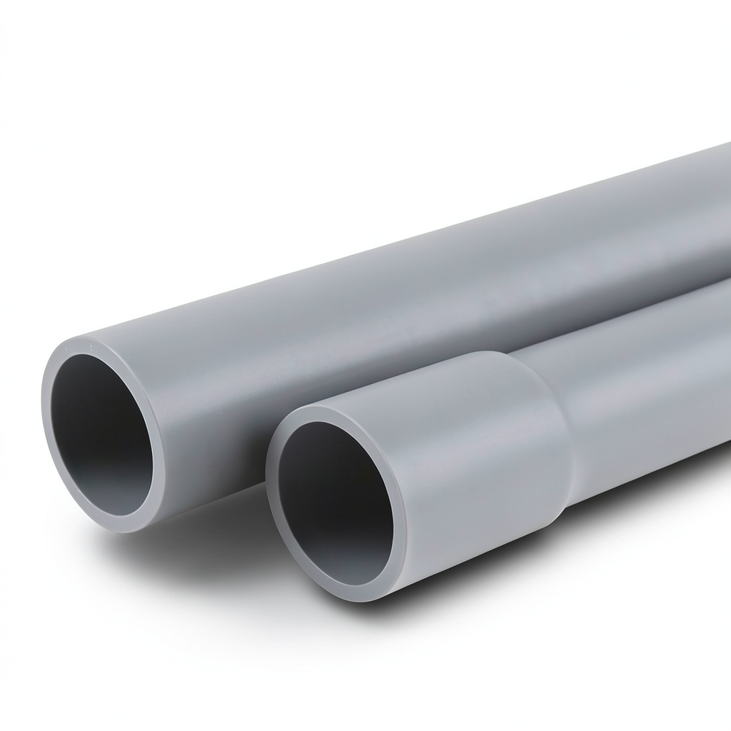 مواسير UPVC EPC 80 مقاس 2 إنش سمك 5.54 مم لون رمادي