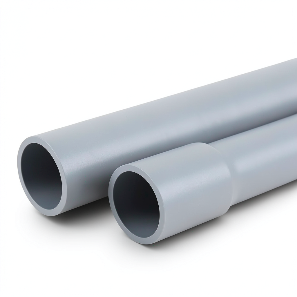 مواسير UPVC EPC 80 مقاس 4 إنش سمك 8.56 مم لون رمادي