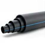 أنابيب بلاستيك HDPE ضغط  6 بار [PE 100] قطر خارجي 355 مم  SDR 26  لون اسود مع خط ازرق | مصنع المنى