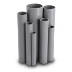 مواسير UPVC مقاس 6 إنش سمك 6.48 مم ضغط اسمي 11 بار لون رمادي