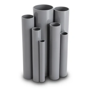 UPVC Pipes 6 Inch Thickness 6.48 mm Nominal Pressure 11 Bar Gray