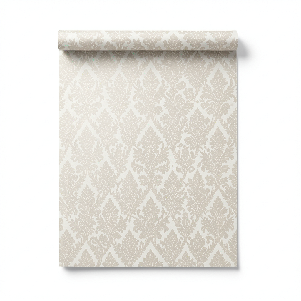 German Patterned Wallpaper 10m x 0.53m Light Beige, Model 10351-14