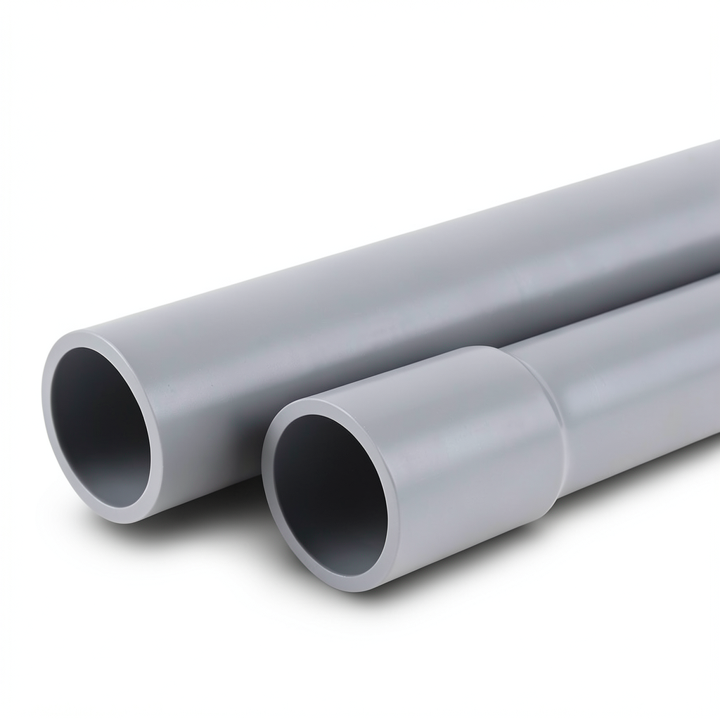 أنابيب UPVC جدول 40 مقاس 2 إنش سمك 3.91 مم لون رمادي