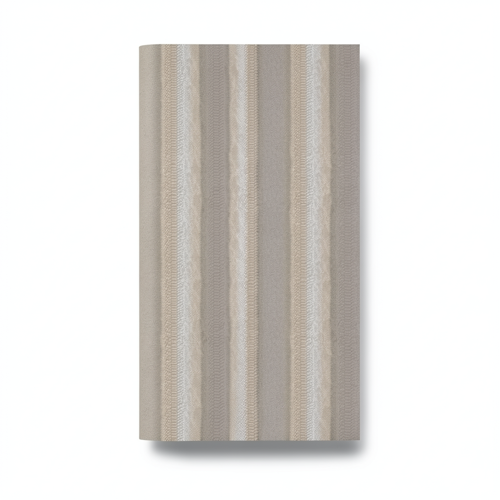 Italian Wallpaper Dark Beige Striped Design, Size 10m x 0.70m, Model RC18098
