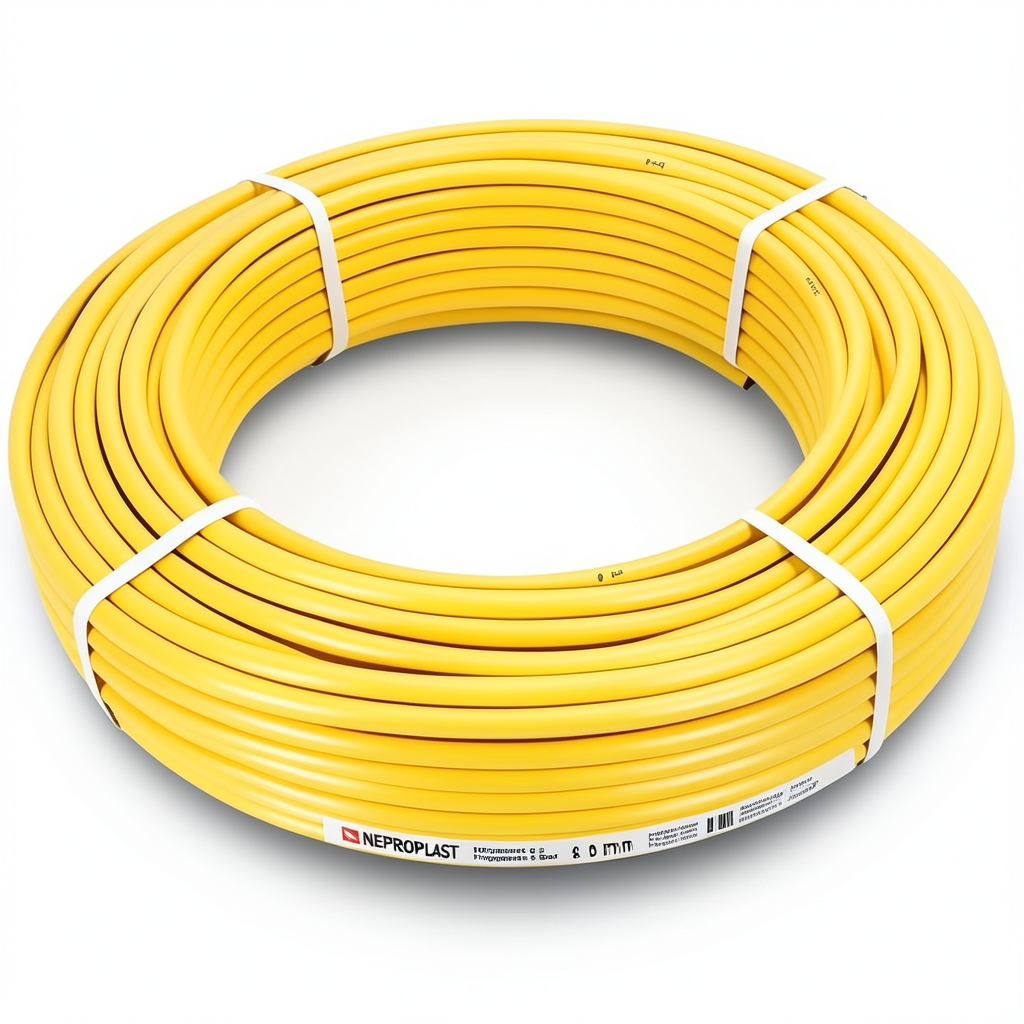 أنابيب HDPE PE 80 ضغط 8 بار قطر 40 مم سمك 2.4 مم لون أصفر | نيبروبلاست
