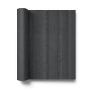 Italian Wallpaper Dark Gray Color Striped Design, Size 10mx0.70m, Model RC18099