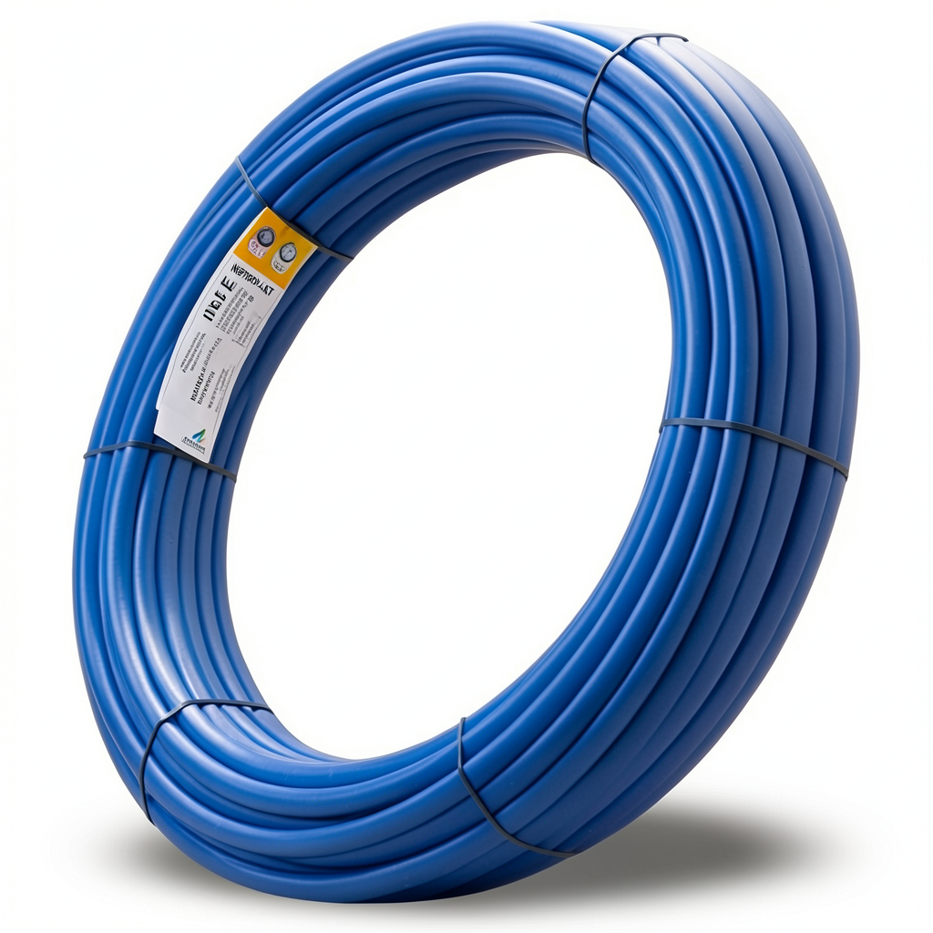 أنابيب HDPE PE 100 ضغط 10 بار قطر خارجي 50 مم سمك 3 مم لون أزرق | نيبروبلاست