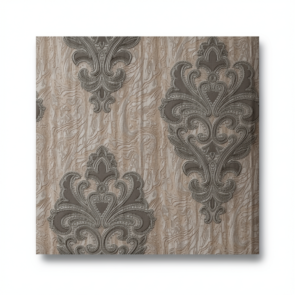 Italian Wallpaper Classic Design 10m x 1.06m Dark Beige, Model 44401