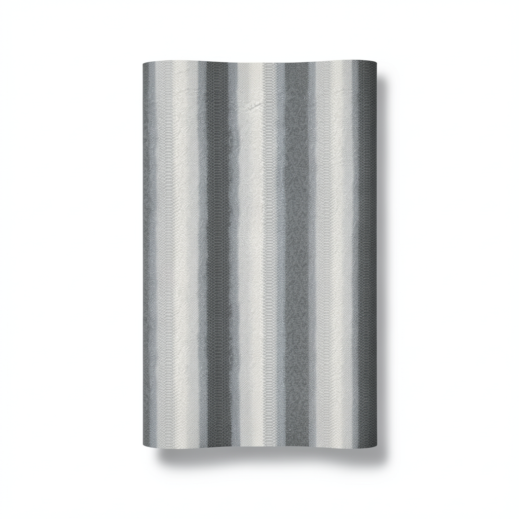 Italian Wallpaper Gray Color Striped Design, Size 10m x 0.70m, Model RC18094