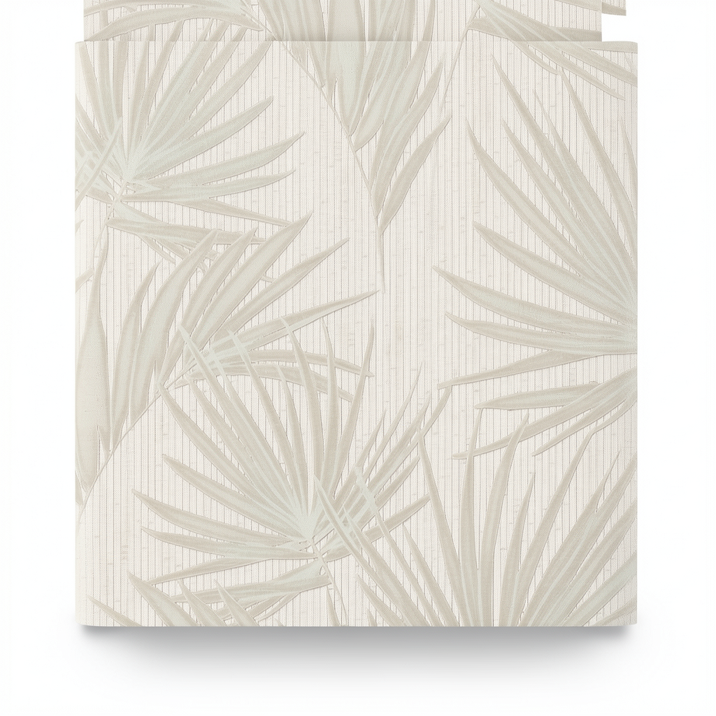 Italian Wall Covering Leaf Pattern 10m x 0.53m Beige