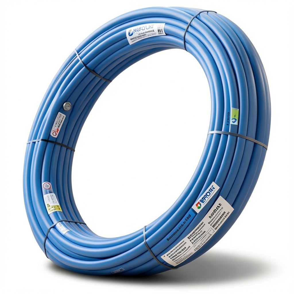 أنابيب HDPE PE 100 ضغط 10 بار قطر خارجي 125 مم سمك 7.4 مم أزرق | نيبروبلاست