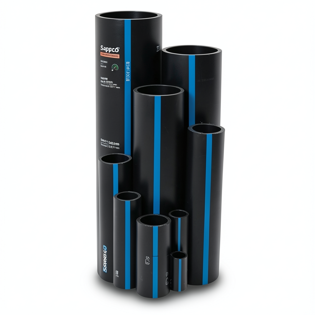 أنابيب HDPE سابكو PE 100 قطر خارجي 400 مم سمك 23.7 مم لون اسود | سابكو