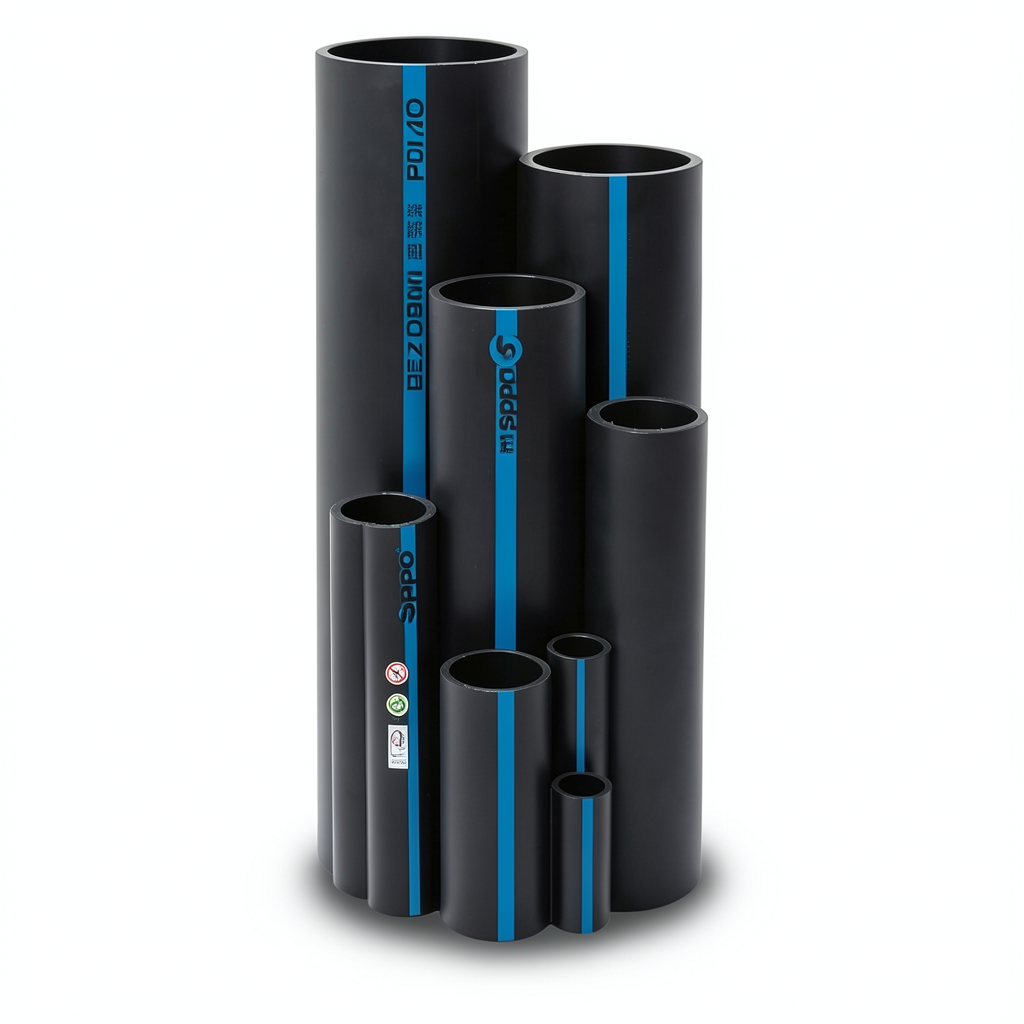 Sappco HDPE Pipe PE 100 Size 400 mm Thickness 19.1 mm Black | SAPPCO