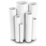 مواسير UPVC ضغط اسمي 13.8 بار مقاس 6 إنش سمك 8.03 مم لون أبيض