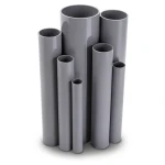 مواسير UPVC ضغط اسمي 17.2 بار مقاس 6 إنش سمك 9.91 مم لون رمادي