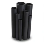 مواسير UPVC مقاس 8 إنش سمك 6.73 مم ضغط 8.6 بار لون اسود