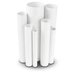 مواسير UPVC ضغط 6.9 بار مقاس 8 إنش سمك 5.33 مم لون أبيض