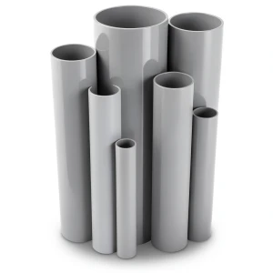مواسير UPVC ضغط 6.9 بار مقاس 8 إنش سمك 5.33 مم لون رمادي