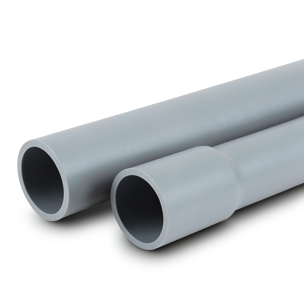 UPVC Pipes Schedule 40 Size 4 Inch Thickness 6.02 mm Gray