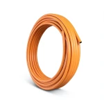 لفة أنابيب HDPE المنى مقاس 50 مم قطر خارجي، سماكة 4.6 مم، ضغط 10 بار، لون برتقالي