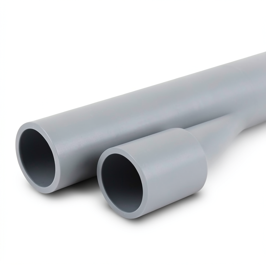 أنابيب UPVC جدول 40 مقاس 6 إنش سمك 7.11 مم لون رمادي
