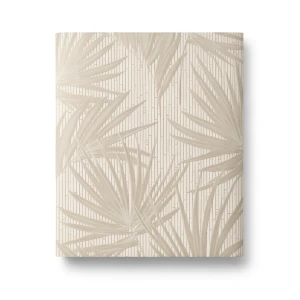 Italian Wall Covering Leaf Pattern 10m x 0.53m Beige