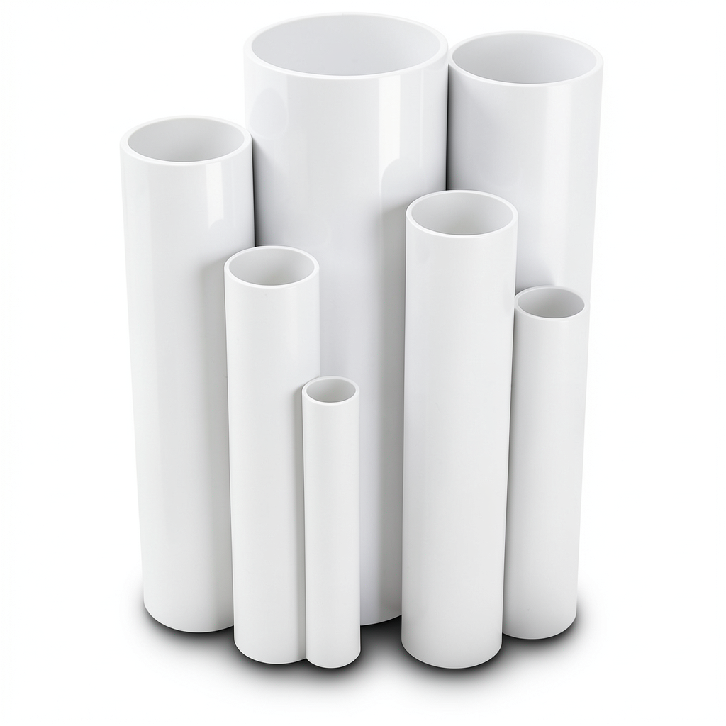 UPVC Pipes 8 Inch Thickness 12.90 mm Pressure 17.2 Bar White