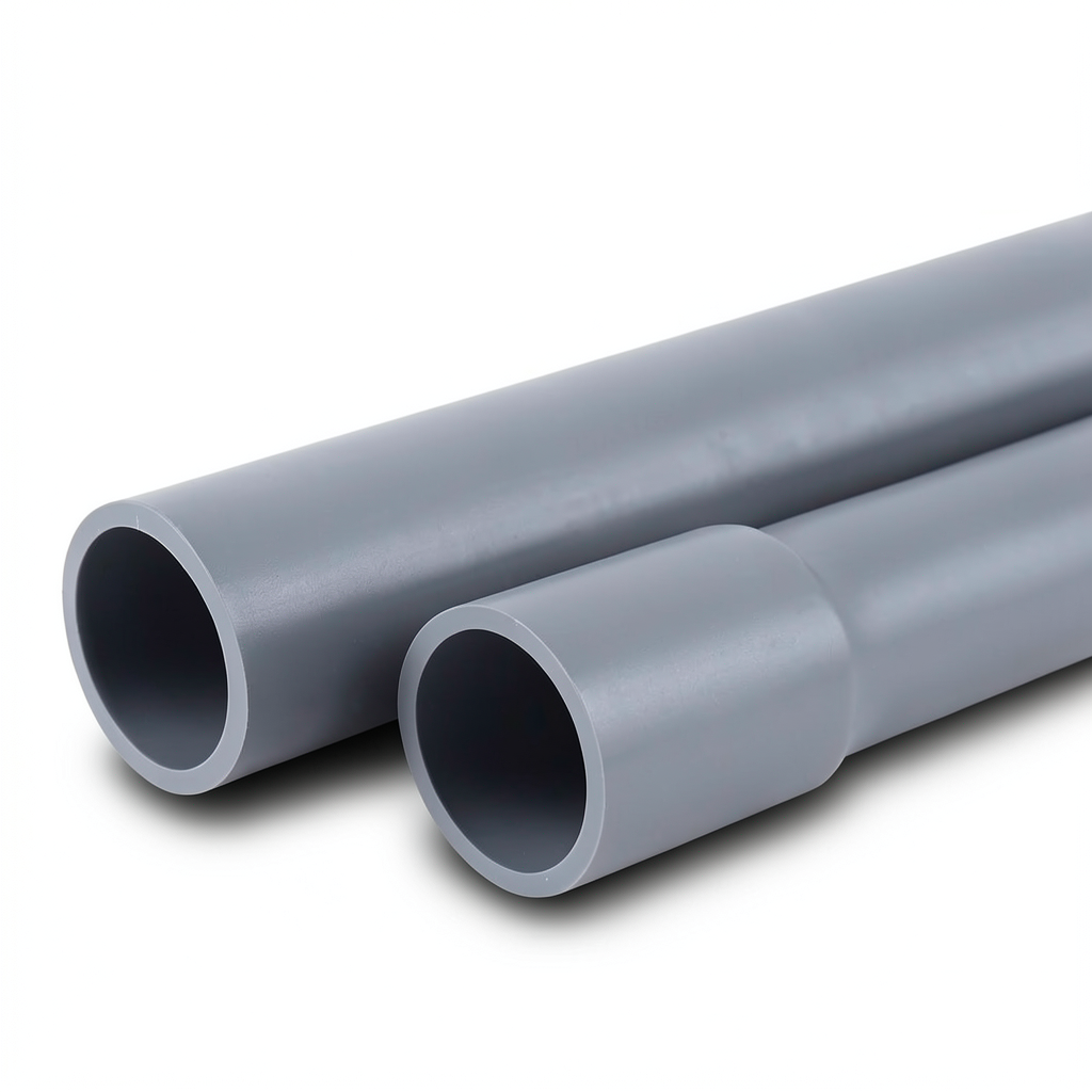 UPVC Pipes Schedule 80 Size 1/2 inch Thickness 3.73 mm Gray