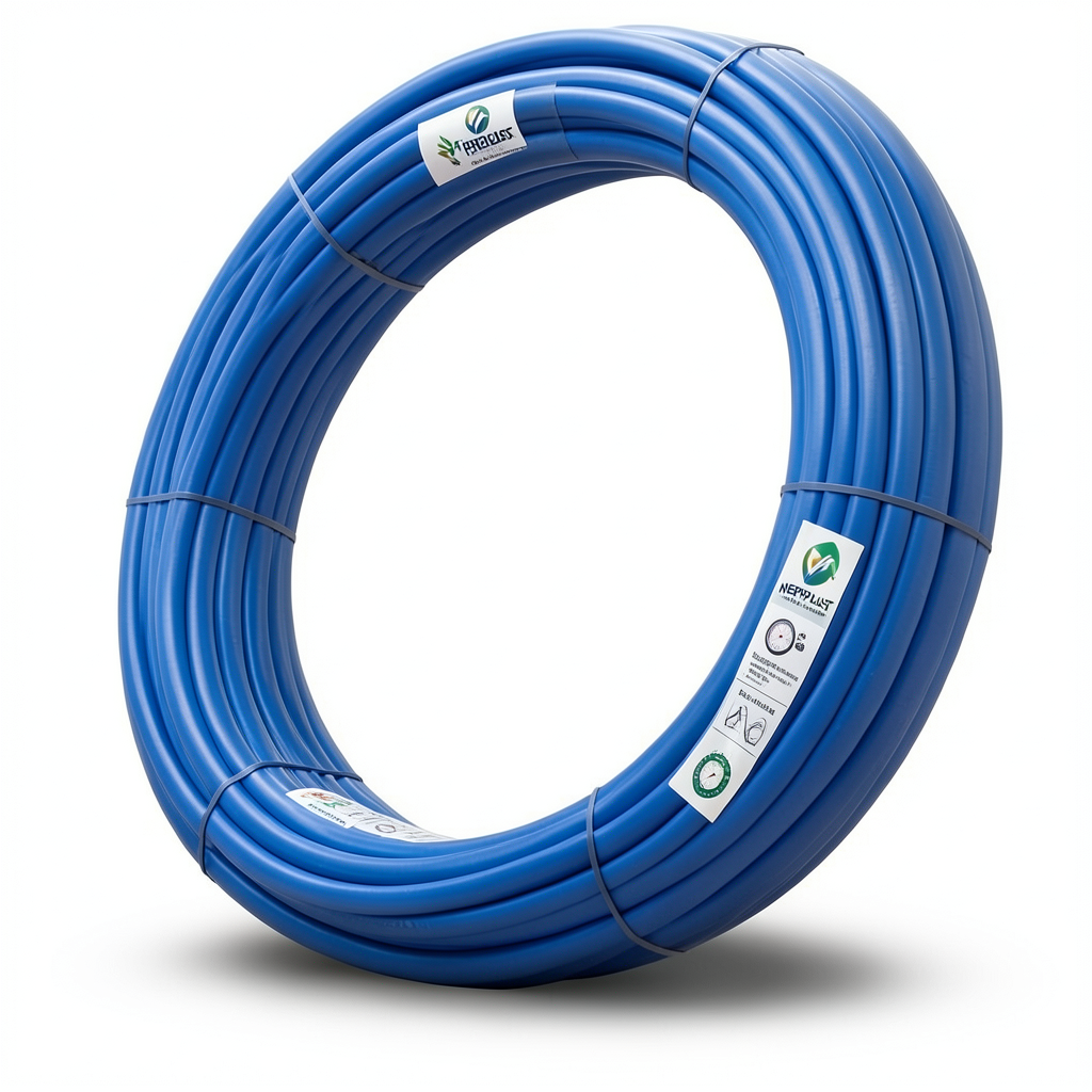 أنابيب HDPE PE 100 ضغط 10 بار قطر خارجي 125 مم سمك 7.4 مم أزرق | نيبروبلاست