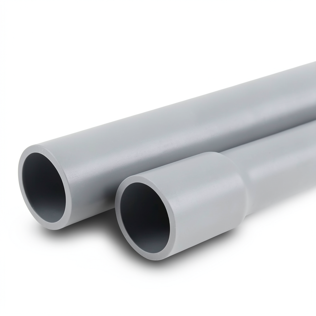 UPVC Pipes Schedule 80 Size 2 Inch Thickness 5.54 mm Gray Color