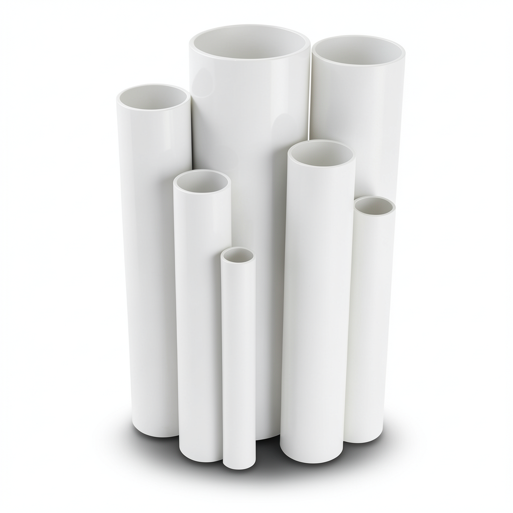 مواسير UPVC ضغط اسمي 13.8 بار مقاس 6 إنش سمك 8.03 مم لون أبيض