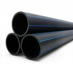 مواسير HDPE نيبروبلاست PE 100 ضغط 12.5 بار قطر خارجي 160 مم سمك 11.8 مم لون اسود