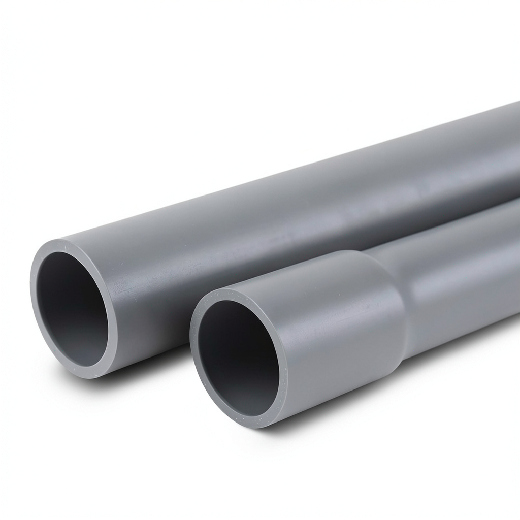 UPVC Pipes Schedule 80 Size 6 Inch Thickness 10.97 mm Gray