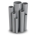 مواسير UPVC ضغط اسمي 17.2 بار مقاس 6 إنش سمك 9.91 مم لون رمادي