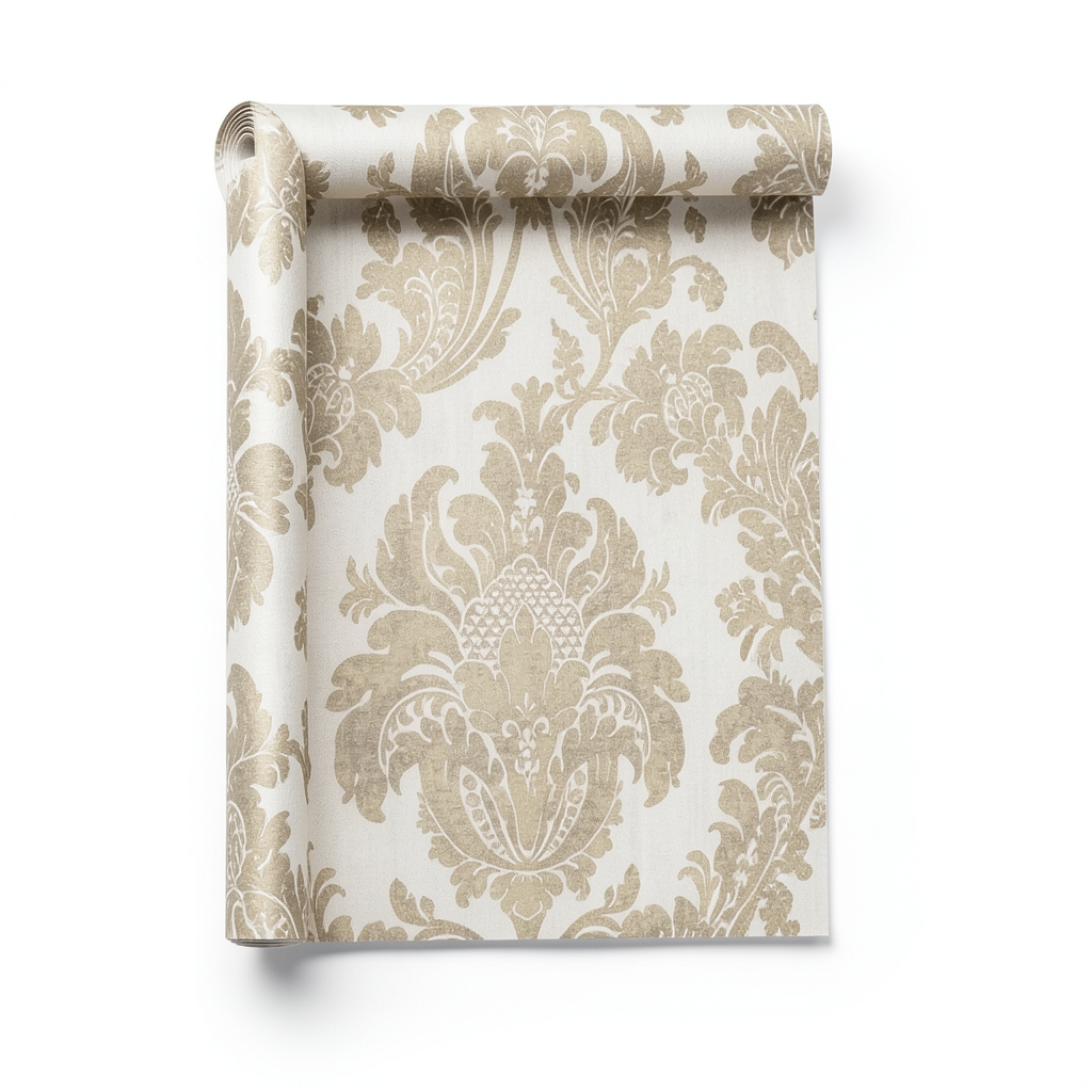 Italian Wall Decoration Beige Color 10m x 0.53m, Model 63020