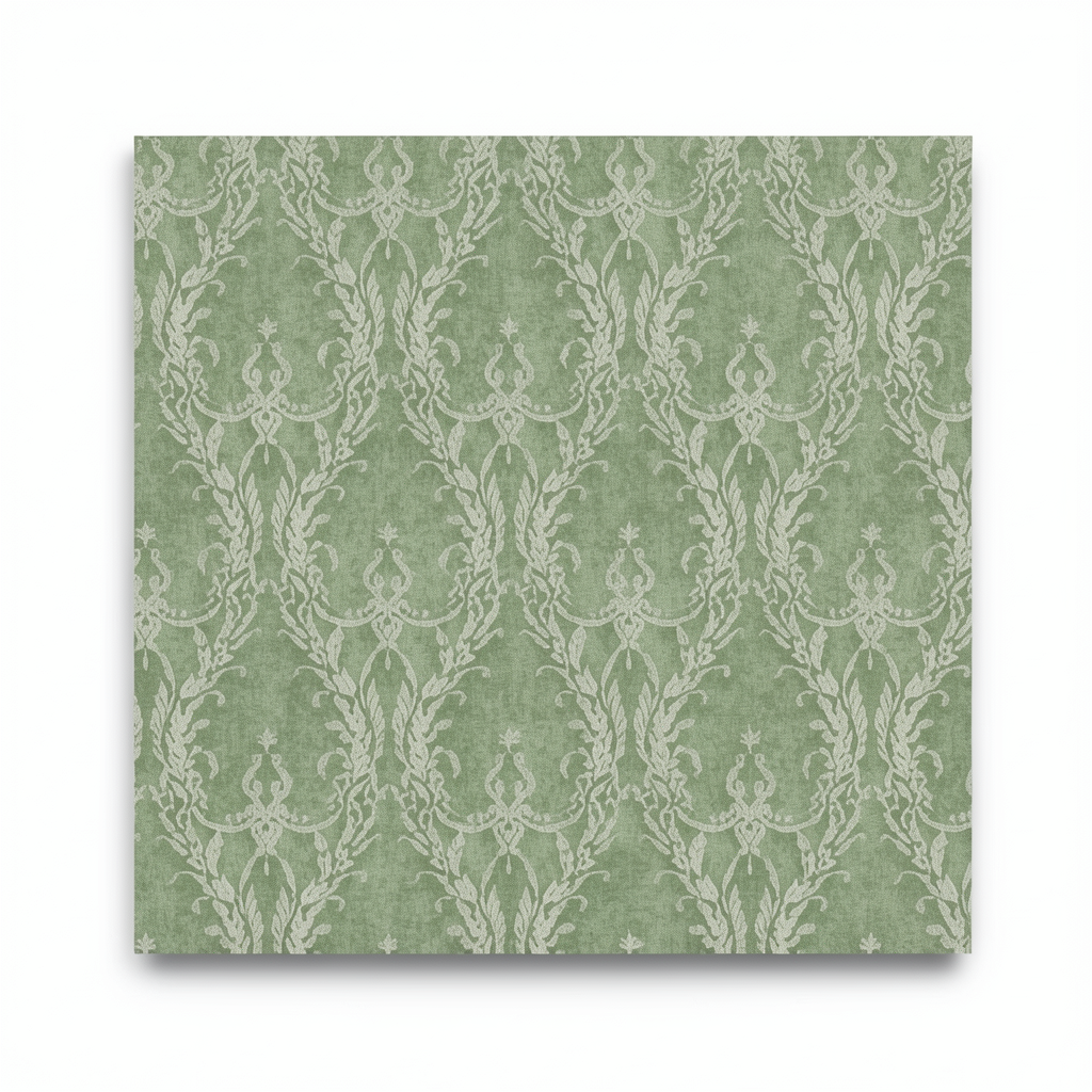 Classic Wall Covering Green Color, 10m x 1.06m, Model 44417