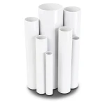 مواسير UPVC مقاس 8 إنش سمك 6.73 مم ضغط 8.6 بار لون أبيض