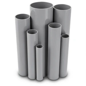 مواسير UPVC مقاس 8 إنش ضغط 8.6 بار سمك 6.73 مم لون رمادي