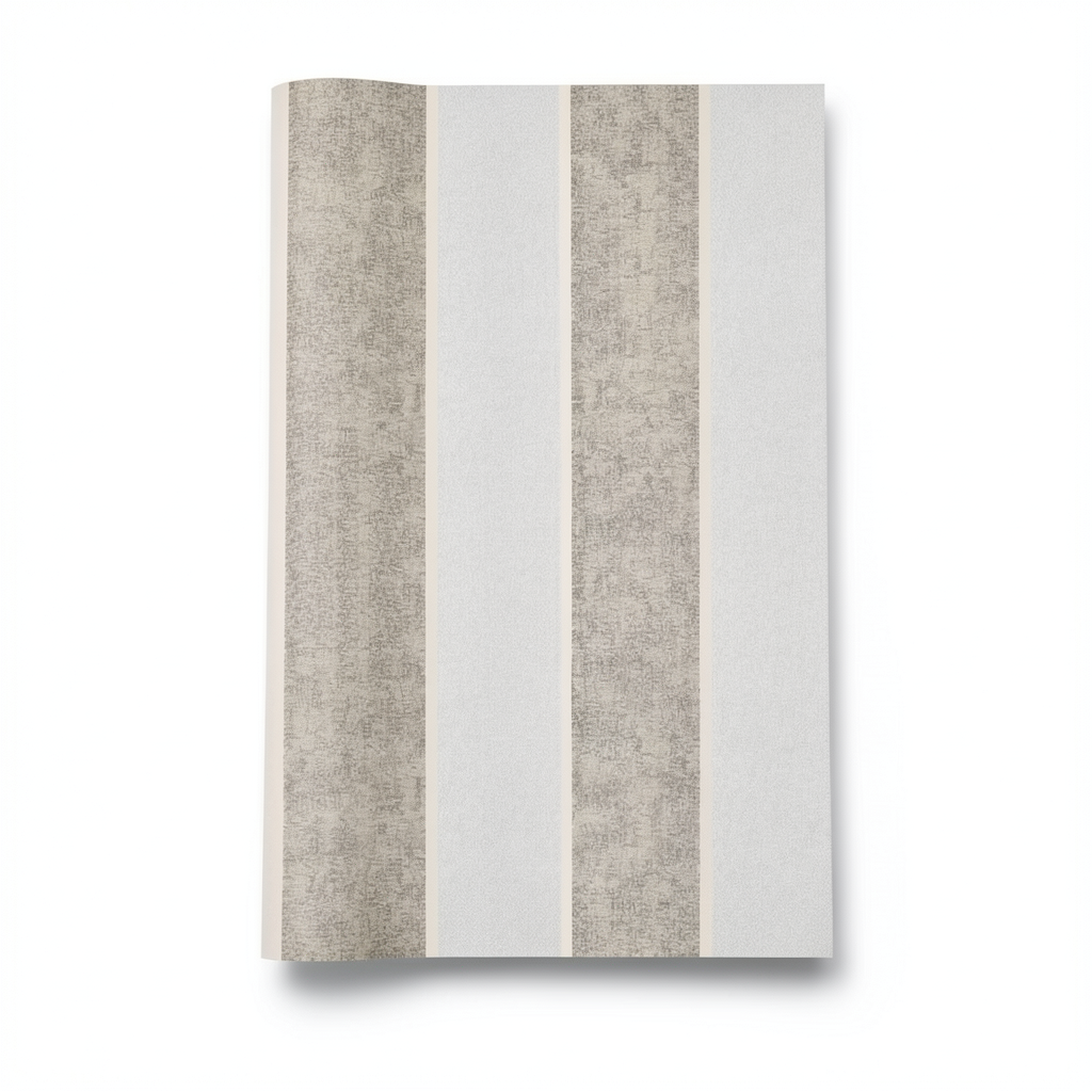 Italian Wallpaper Striped Design 10m x 0.53m Beige
