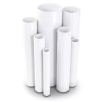 مواسير UPVC ضغط 6.9 بار مقاس 8 إنش سمك 5.33 مم لون أبيض