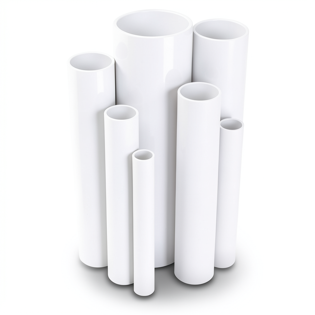 مواسير UPVC ضغط 6.9 بار مقاس 8 إنش سمك 5.33 مم لون أبيض