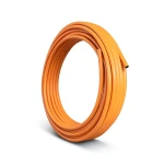 لفة أنابيب HDPE المنى مقاس 50 مم قطر خارجي، سماكة 4.6 مم، ضغط 10 بار، لون برتقالي