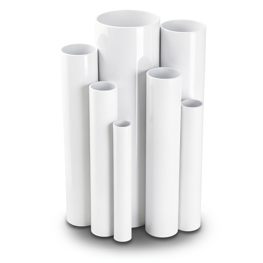مواسير UPVC ضغط 11 بار مقاس 8 إنش سمك 8.43 مم لون أبيض