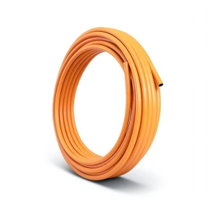 لفة أنابيب HDPE ضغط 6 بار PE 100، قطر خارجي 20 مم، سماكة 2.3 مم، لون برتقالي