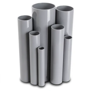 UPVC Pipes 13.8 Bar Pressure 8 Inch Size 10.41 mm Thickness Gray