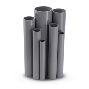 مواسير UPVC مقاس 8 إنش سمك 12.90 مم ضغط 17.2 بار لون رمادي