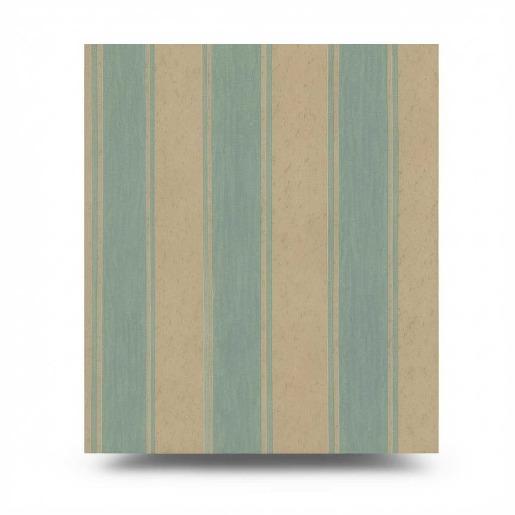 German Wall Decoration Wallpaper 10m x 0.73m Green with Beige