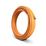 لفة أنابيب HDPE المنى ضغط 10 بار PE 100 قطر خارجي 75 مم سمك 6.8 مم لون برتقالي