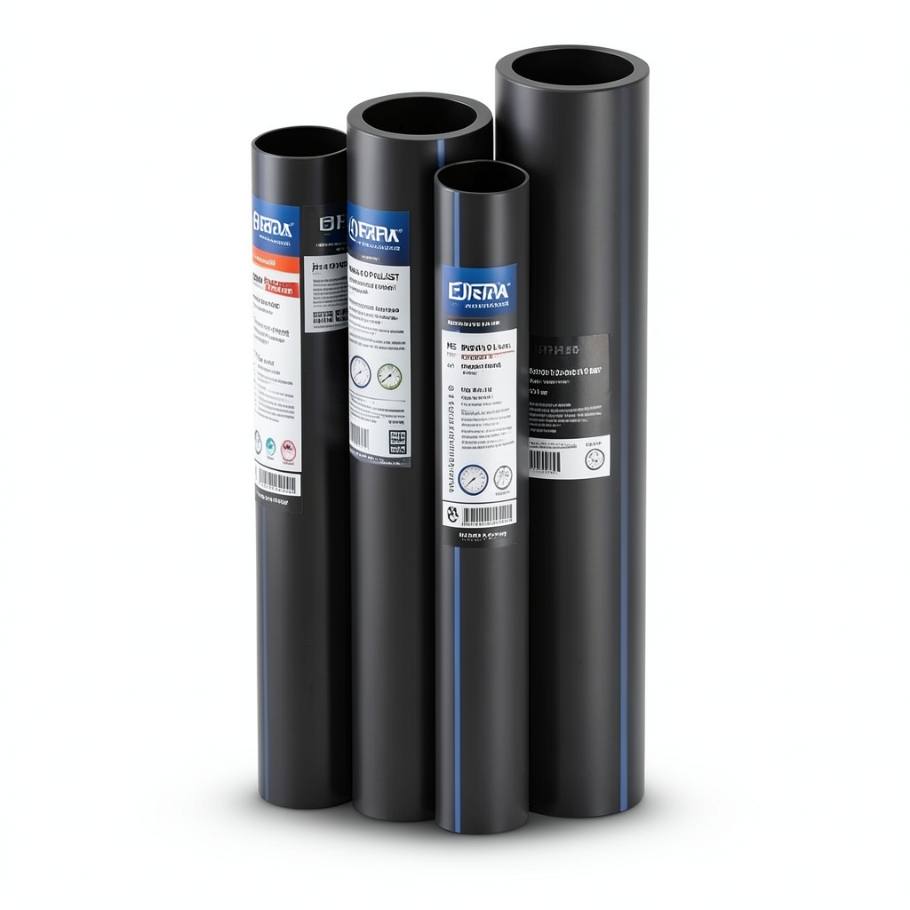 أنابيب HDPE PE 100 ضغط 10 بار قطر خارجي 500 مم سمك 29.7 مم لون أسود | نيبروبلاست